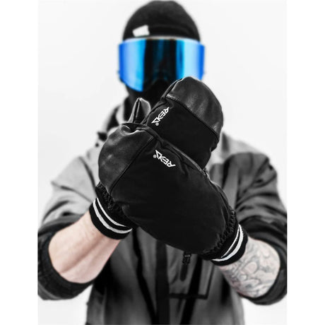 REKD Icon Under Cuff Snow Mittens - Black
