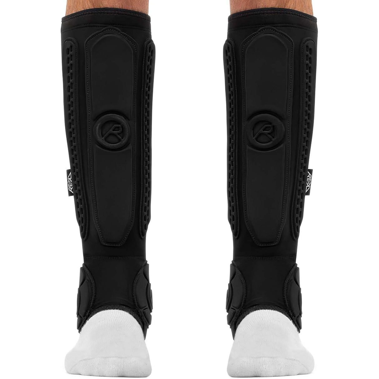 REKD Energy Covert Long Shin & Ankle Guards - Black