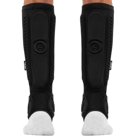 REKD Energy Covert Long Shin & Ankle Guards - Black