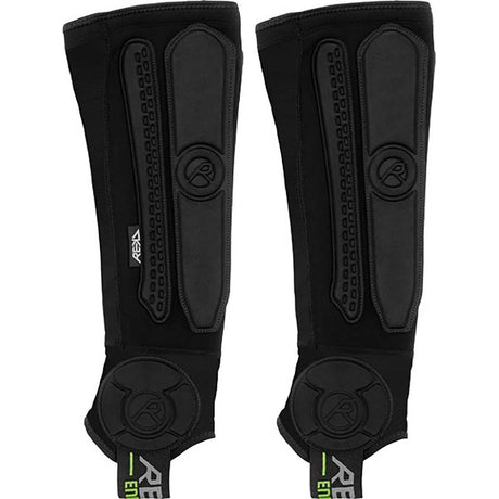 REKD Energy Covert Long Shin & Ankle Guards - Black