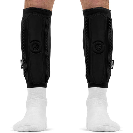 REKD Energy Covert Long Shin Guards - Black