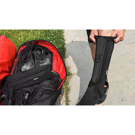 REKD Energy Covert Long Shin Guards - Black