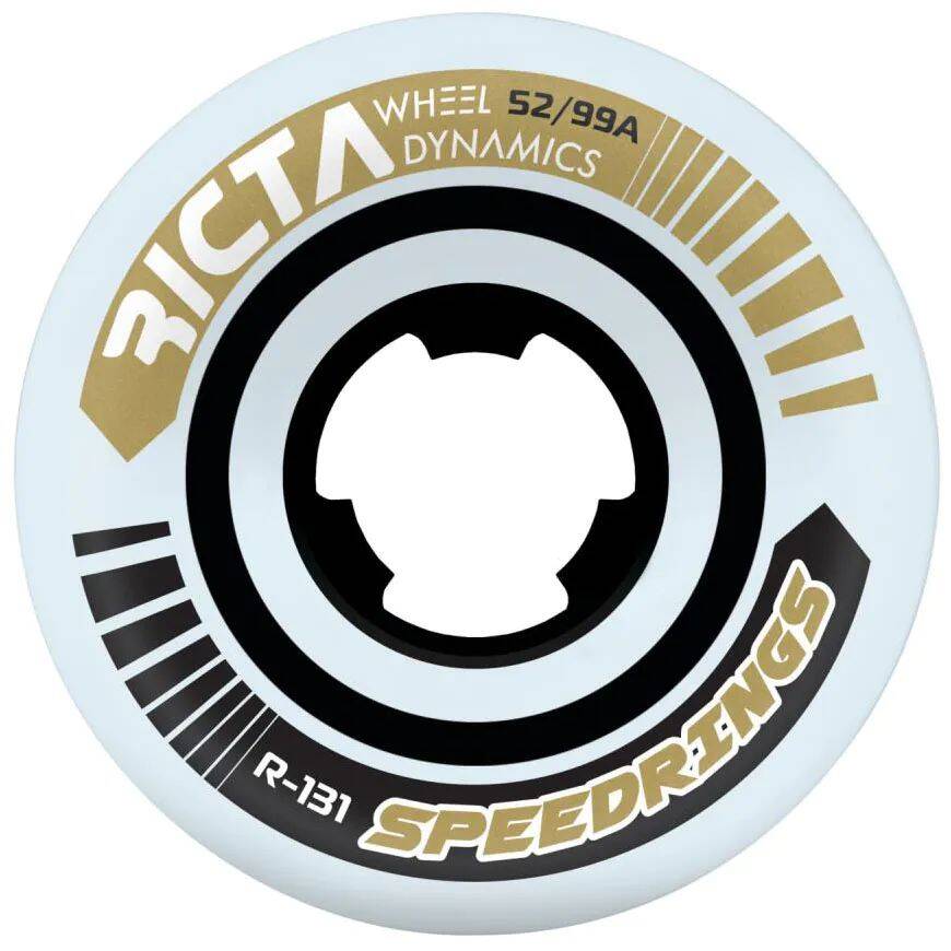 Ricta Speedrings Slim 99a Skateboard Wheels - White 52mm
