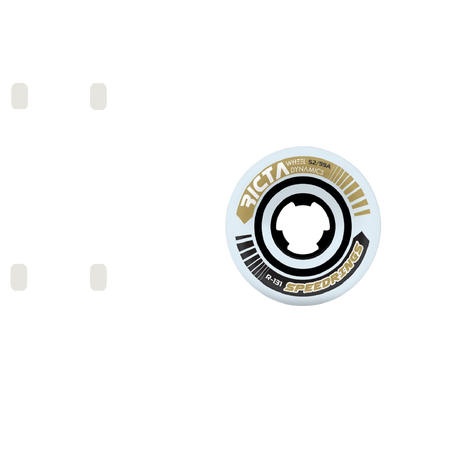 Ricta Speedrings Slim 99a Skateboard Wheels - White 52mm