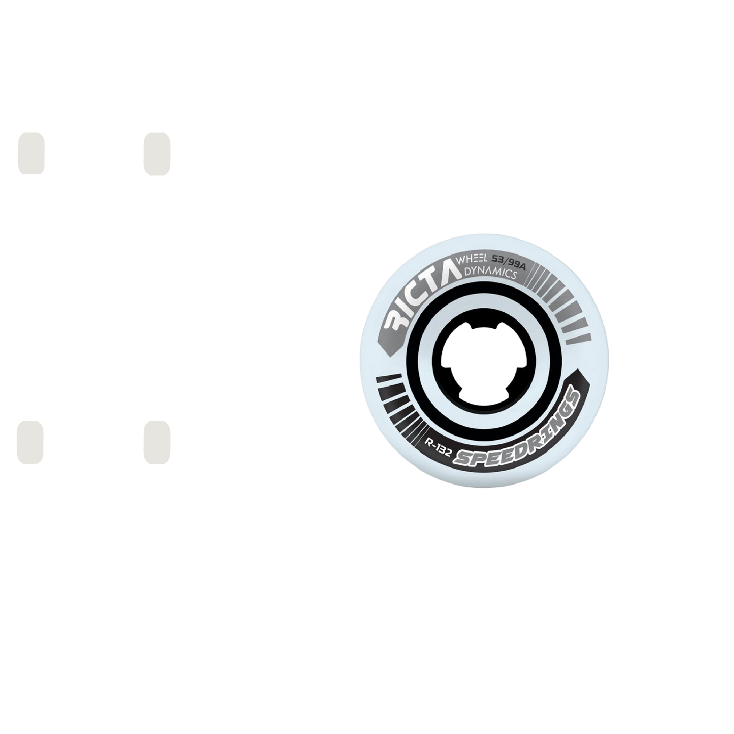 Ricta Speedrings Wide 99a Skateboard Wheels - White 53mm