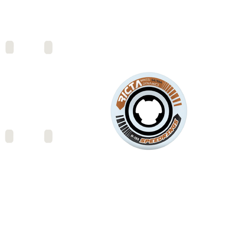 Ricta Speedrings Wide 99a Skateboard Wheels - White 54mm