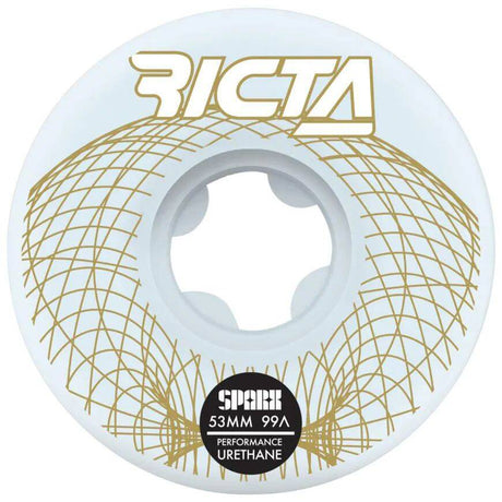 Ricta Wireframe Sparx 99a Skateboard Wheels - White 53mm