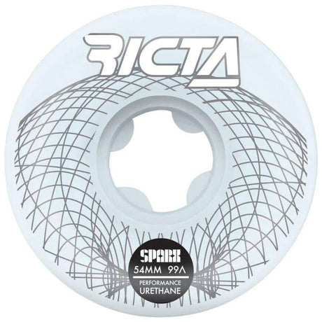 Ricta Wireframe Sparx 99a Skateboard Wheels - White 54mm