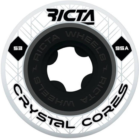 Ricta Crystal Cores 95a Skateboard Wheels - White 53mm
