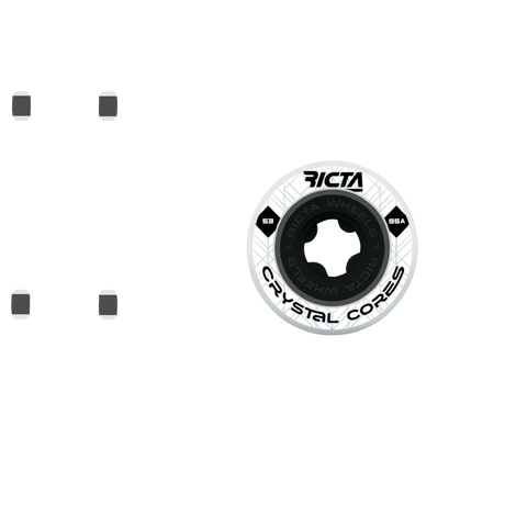 Ricta Crystal Cores 95a Skateboard Wheels - White 53mm