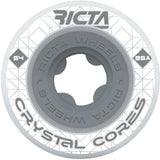 Ricta Crystal Cores 95a Skateboard Wheels - White 54mm