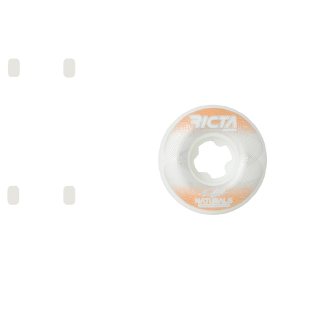 Ricta Asta Geo Naturals Slim 101a Skateboard Wheels - White/Brown 52mm