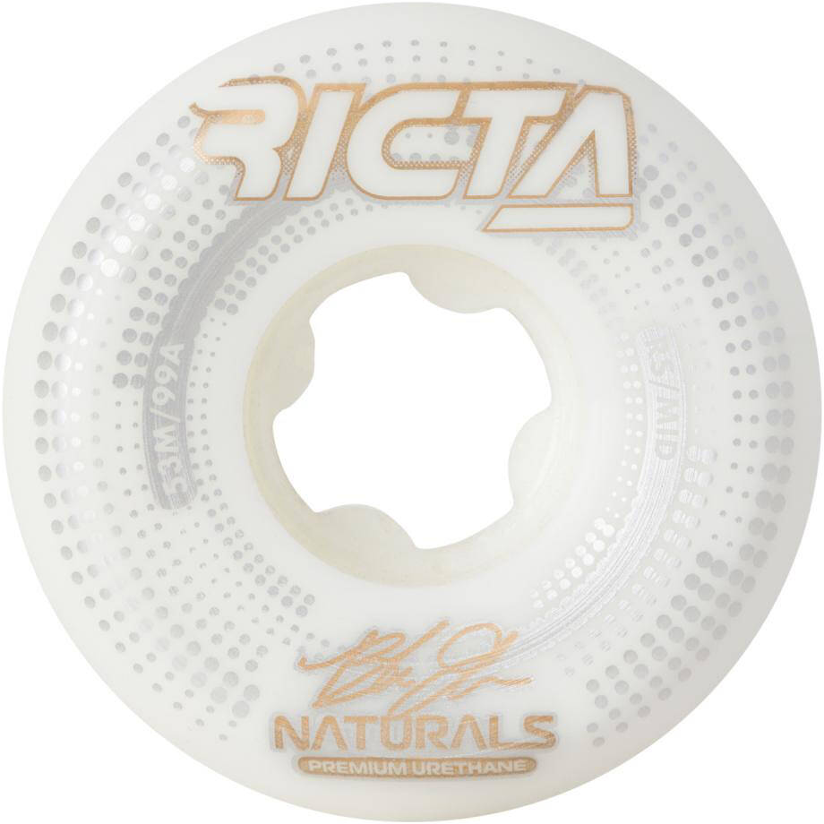 Ricta Johnson Source Natural Mid 99a Skateboard Wheels - White 53mm