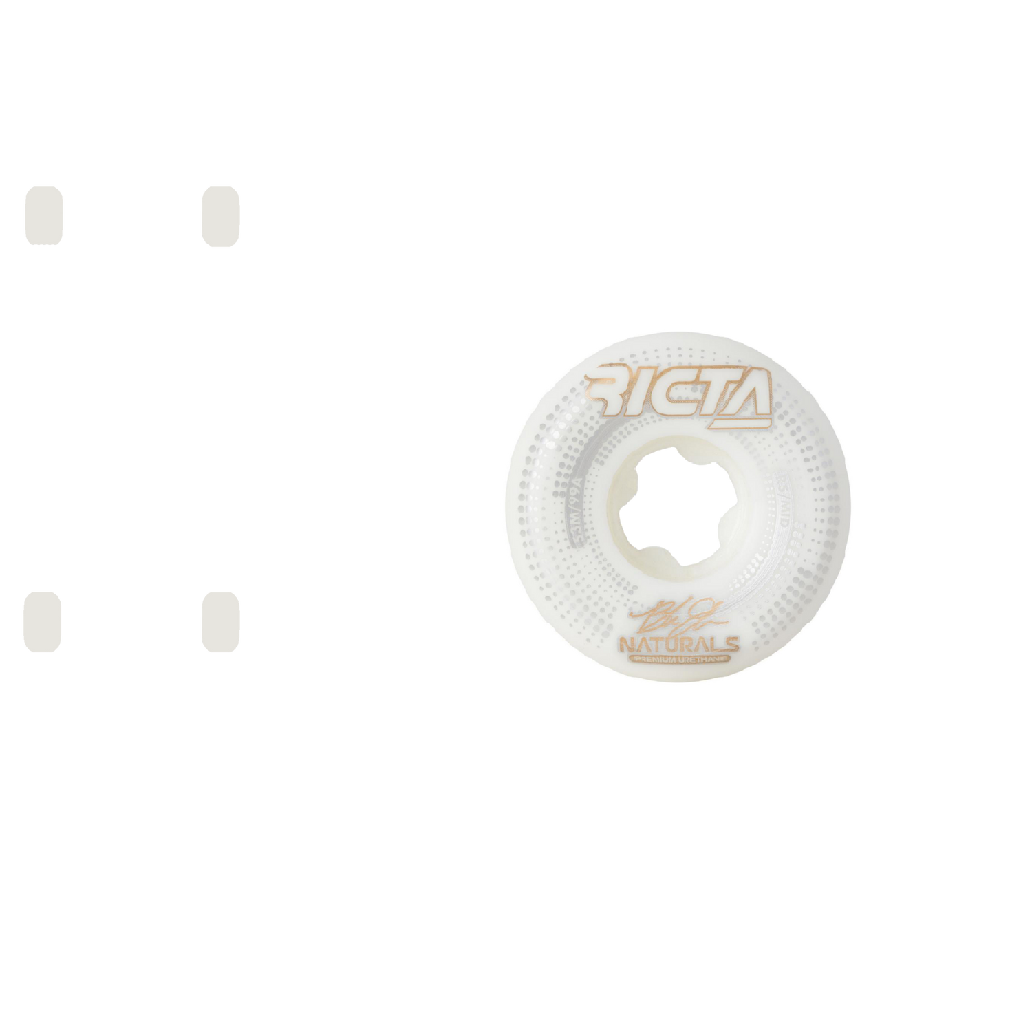Ricta Johnson Source Natural Mid 99a Skateboard Wheels - White 53mm