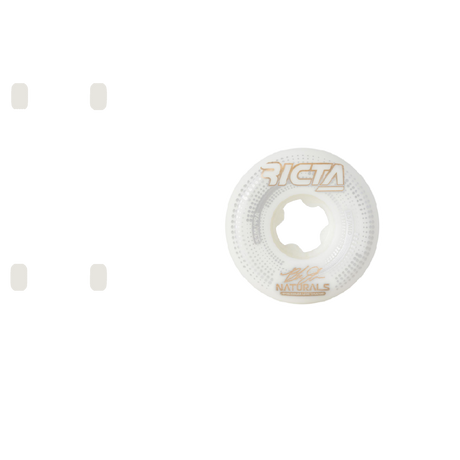 Ricta Johnson Source Natural Mid 99a Skateboard Wheels - White 53mm