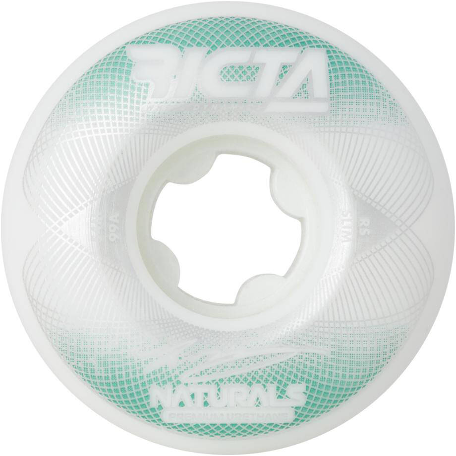 Ricta McCoy Geo Naturals Slim 99a Skateboard Wheels - White/Green 54mm