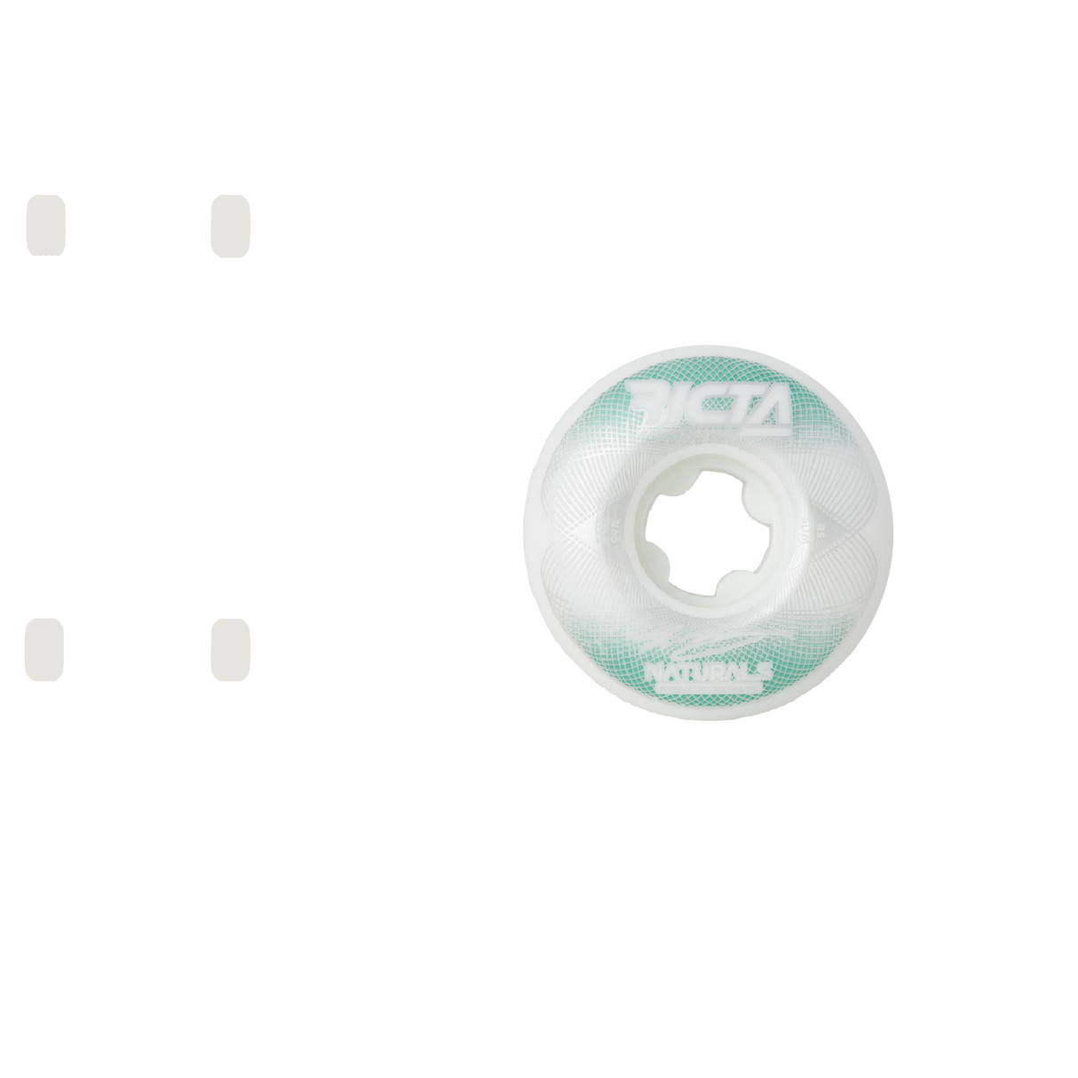 Ricta McCoy Geo Naturals Slim 99a Skateboard Wheels - White/Green 54mm