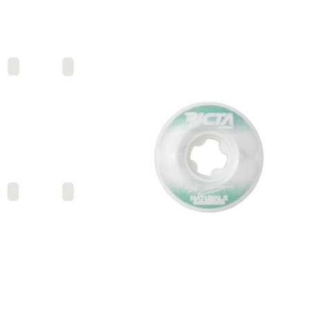 Ricta McCoy Geo Naturals Slim 99a Skateboard Wheels - White/Green 54mm