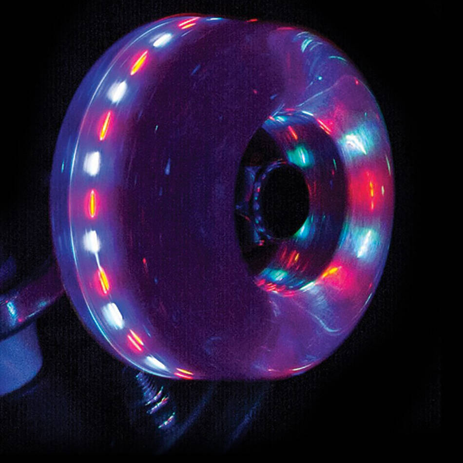 Rio Roller Light Up Quad Roller Skate Wheels 58mm - Pink Glitter