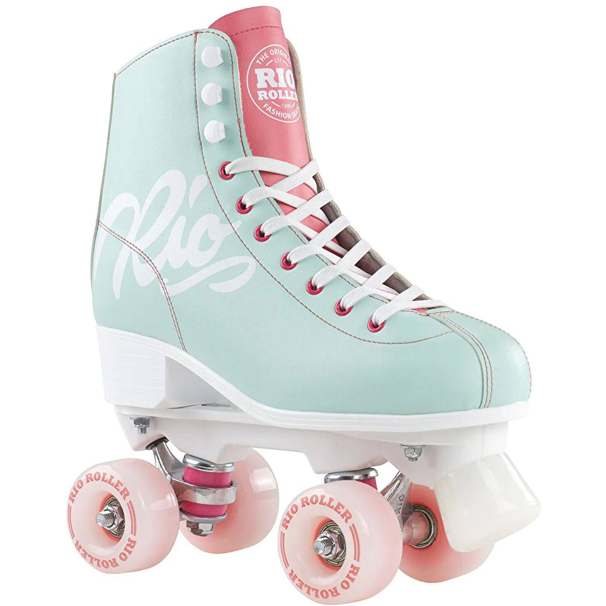 Rio Roller Script Quad Roller Skates - Teal/Coral