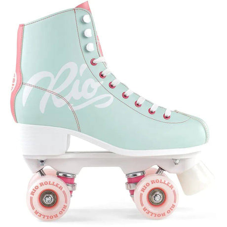 Rio Roller Script Quad Roller Skates - Teal/Coral