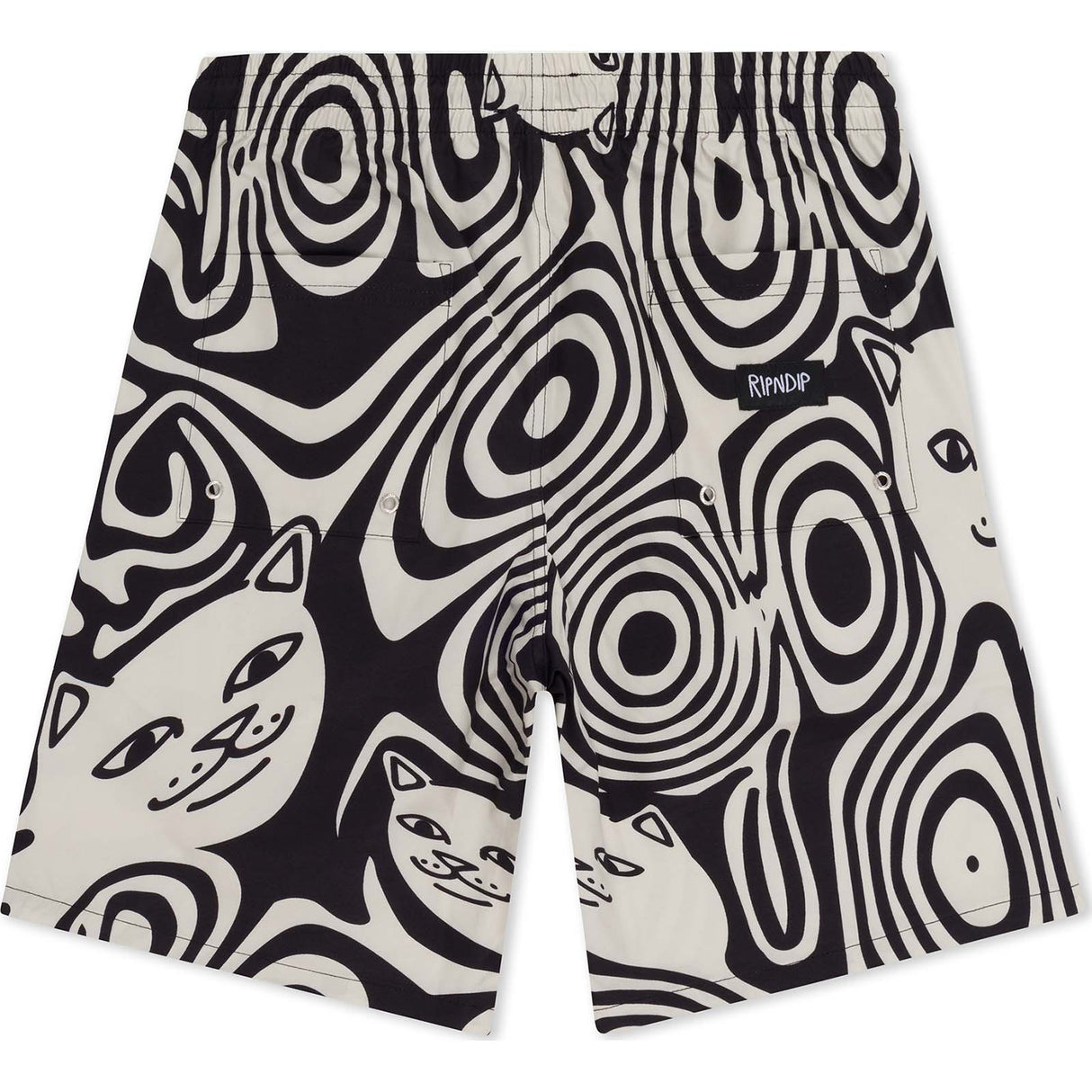 RIPNDIP Hypnotic Swimming Shorts - Black/Cream