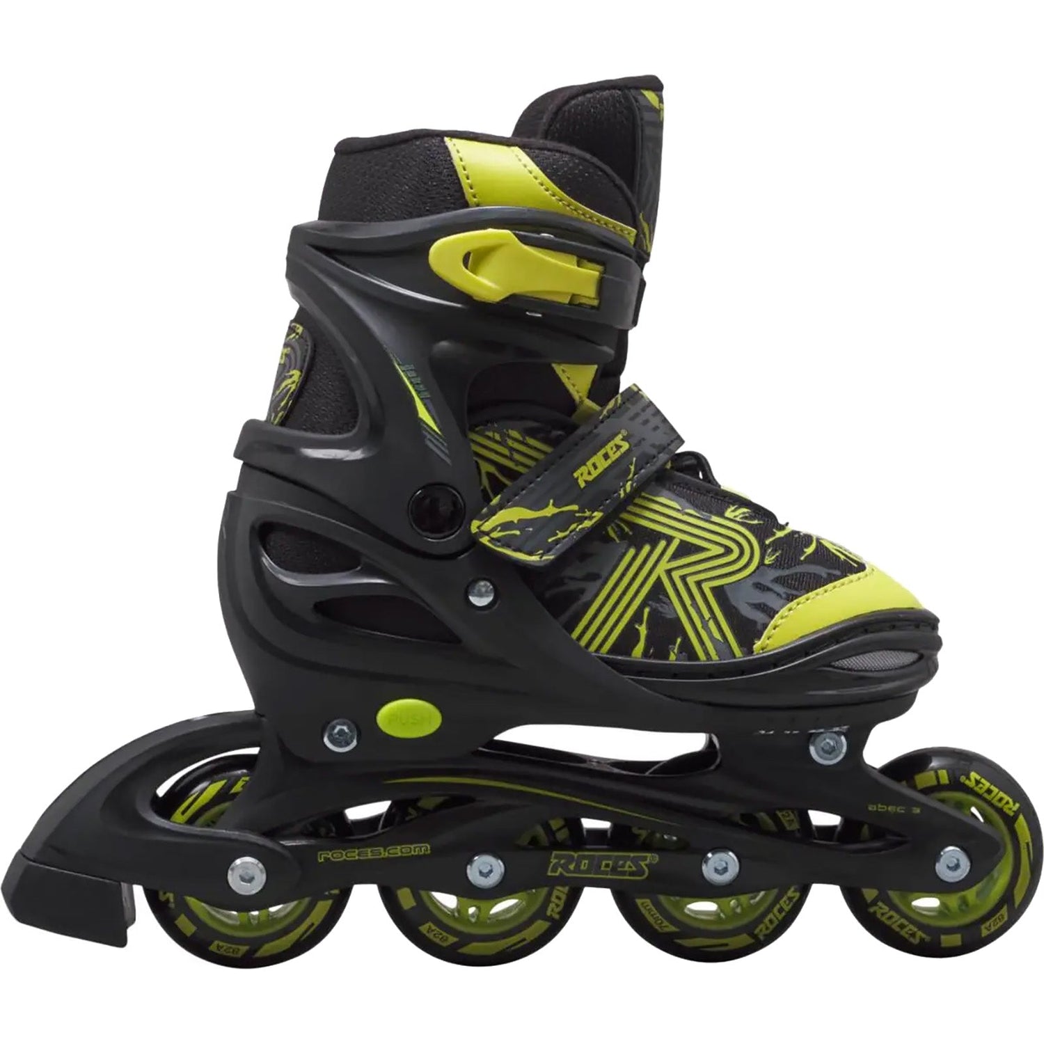 Roces Jokey 3.0 Adjustable Inline Skates - Black/Lime