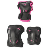 Rollerblade Skate Gear Jr 3 Pad Set - Black/Pink