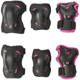 Rollerblade Skate Gear Jr 3 Pad Set - Black/Pink