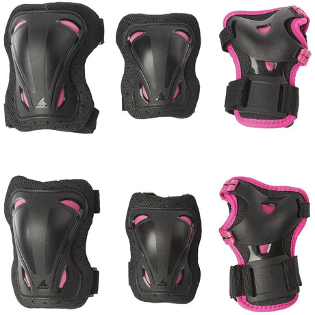 Rollerblade Skate Gear Jr 3 Pad Set - Black/Pink
