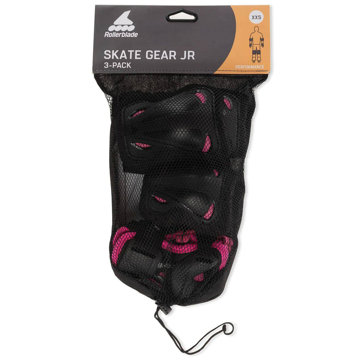 Rollerblade Skate Gear Jr 3 Pad Set - Black/Pink