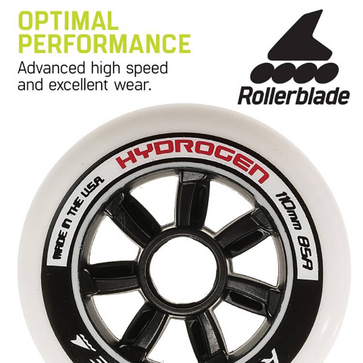 Rollerblade Hydrogen 110/85a Inline Skate Wheels - Black