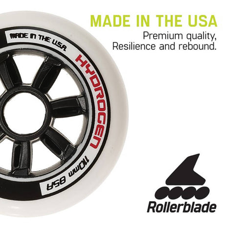 Rollerblade Hydrogen 110/85a Inline Skate Wheels - Black