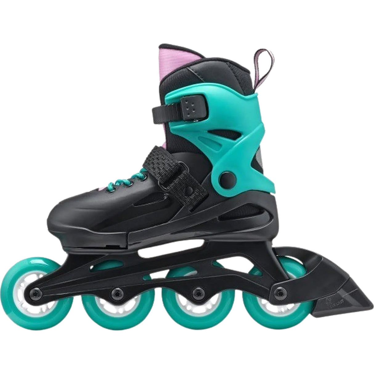 Rollerblade Fury Kids Adjustable Inline Skates - Black/Sea Green