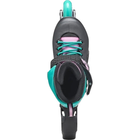 Rollerblade Fury Kids Adjustable Inline Skates - Black/Sea Green