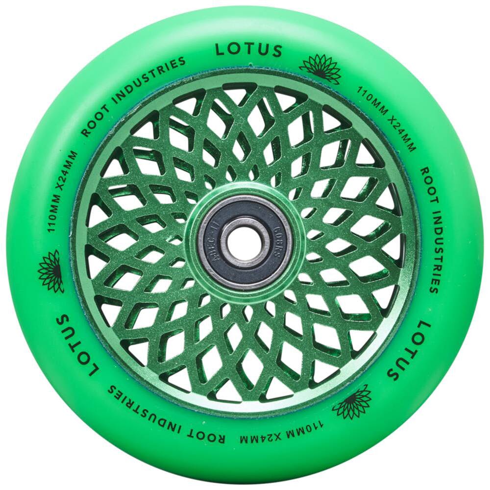 Root Industries Lotus  Scooter Wheel 110mm - Radiant Green (Pair)