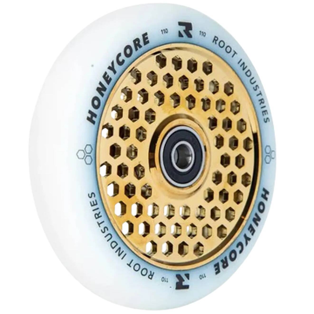 Root Industries Honeycore 110mm Scooter Wheel - White/Gold