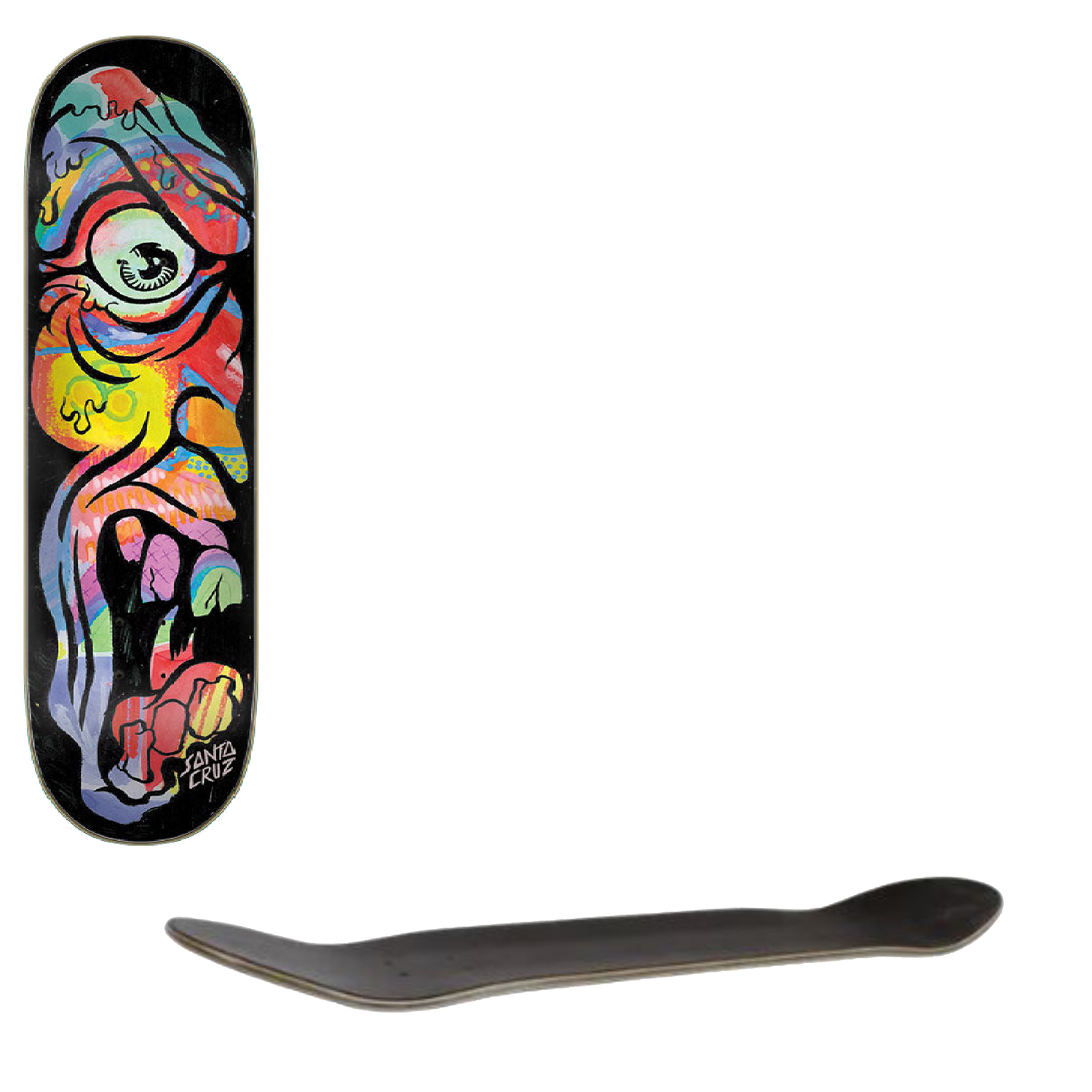 Santa Cruz Everslick Roskopp Pseudo Skateboard Deck - Multi 8"
