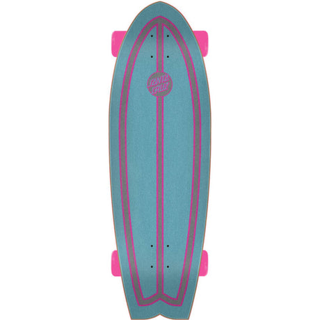 Santa Cruz Prismatic Dot Shark Complete Cruiser - Silver 27.7"
