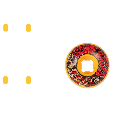 Santa Cruz Slime Balls Vomit Mini II 97a Skateboard Wheels - Orange 53mm