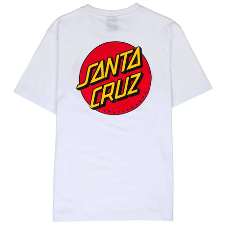 Santa Cruz Classic Dot Chest T Shirt - White