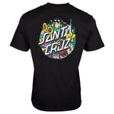 Santa Cruz Dressen Pup Dot Chest T Shirt - Black