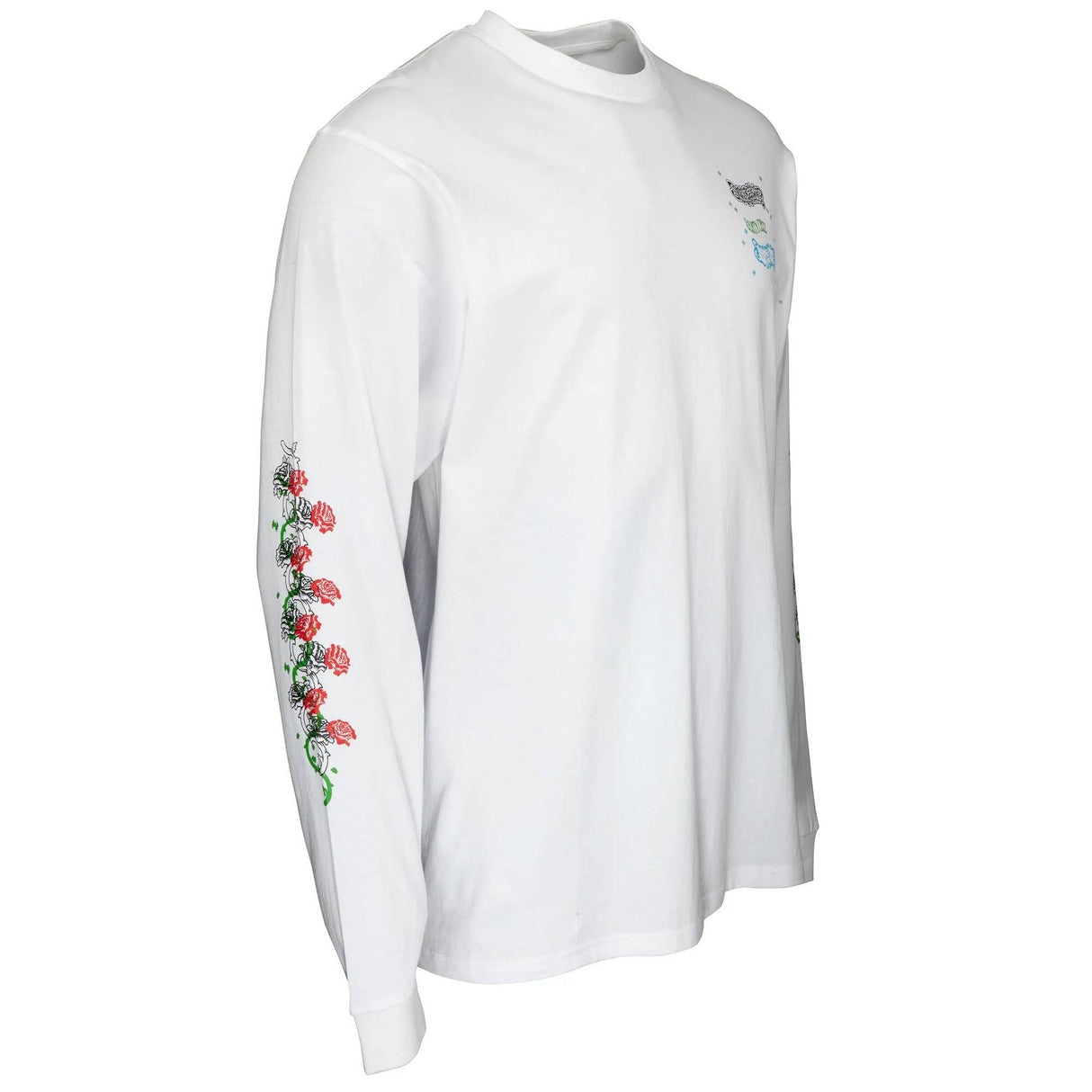 Santa Cruz Dressen Roses Long Sleeve T Shirt - White