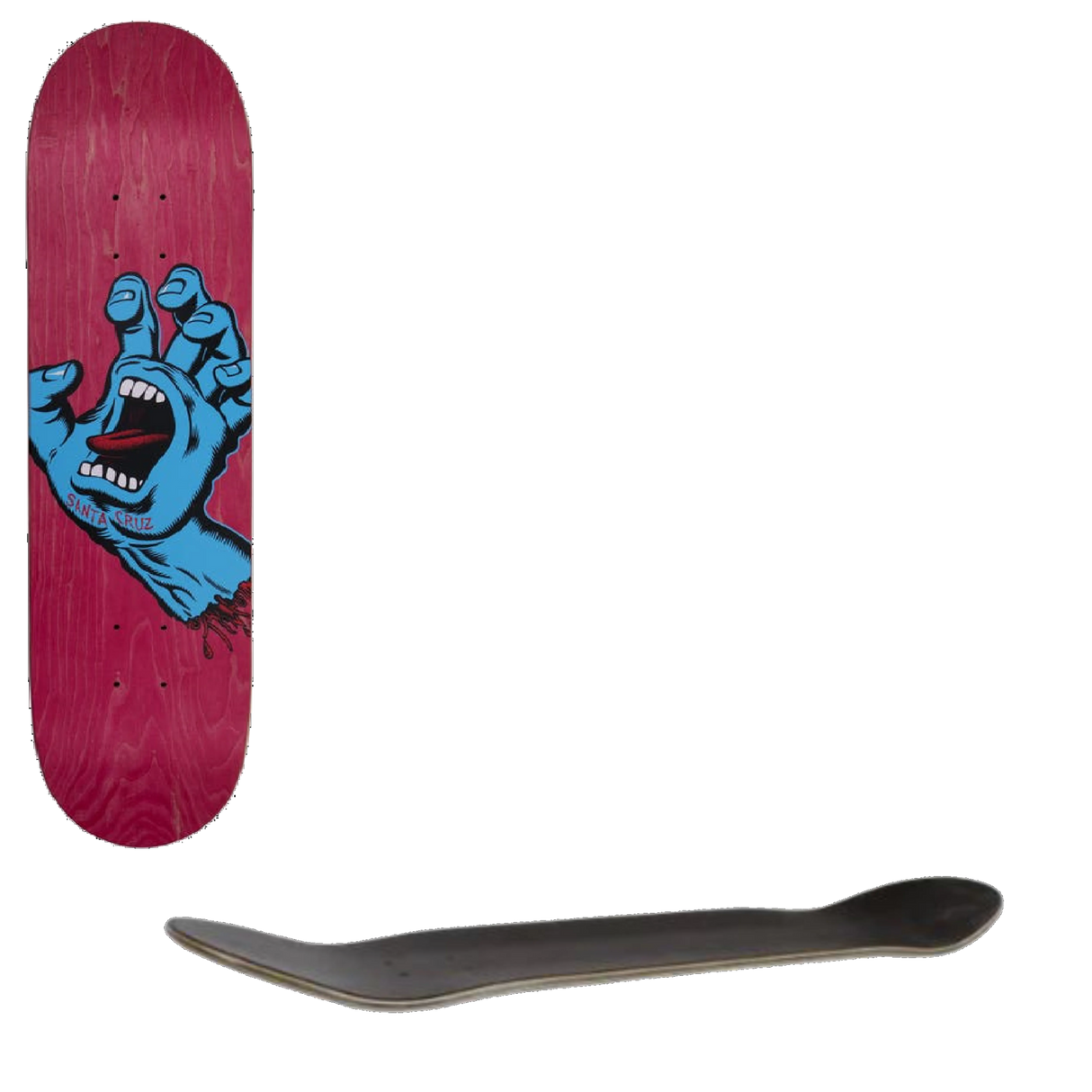 Santa Cruz Screaming Hand Skateboard Deck - Pink 7.8''