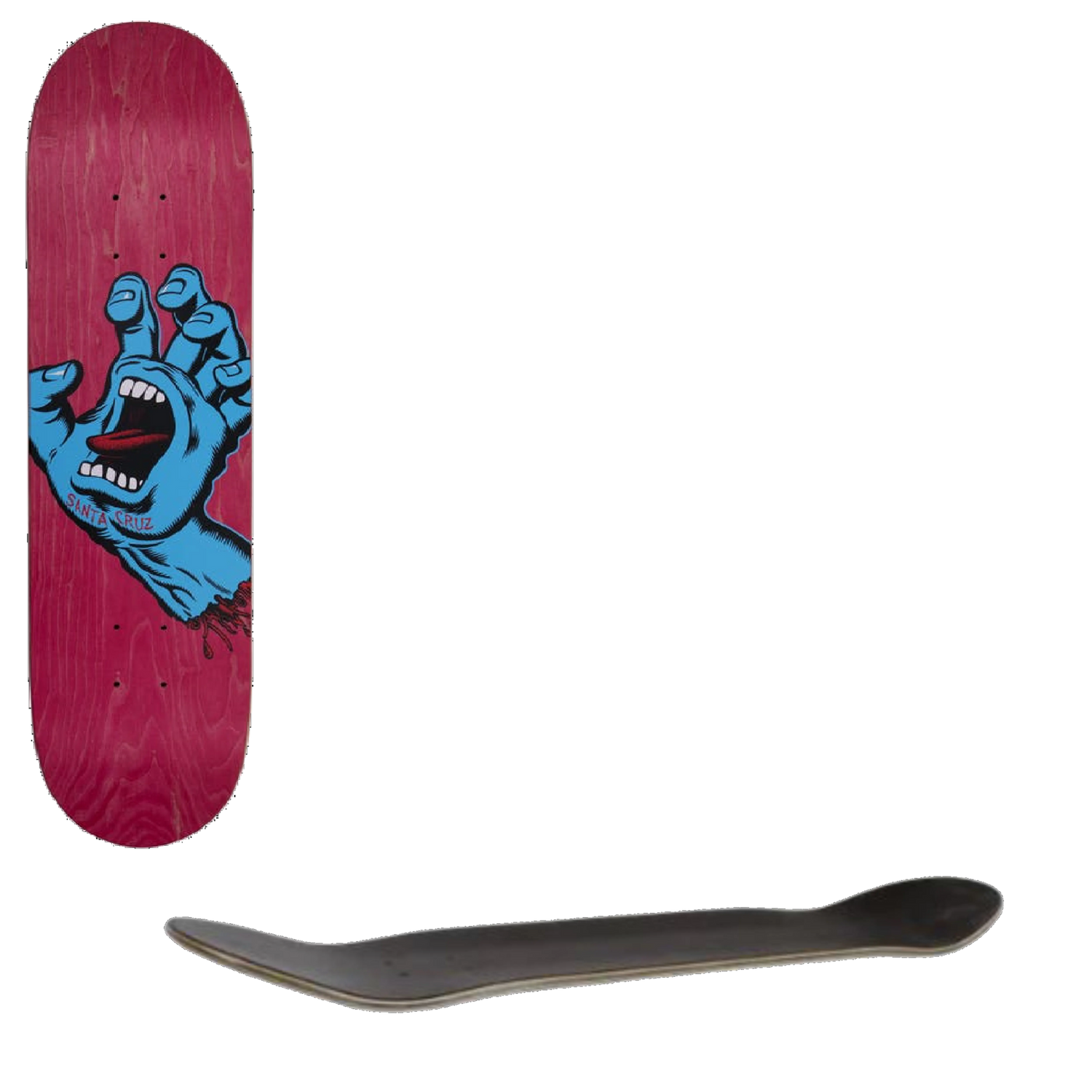 Santa Cruz Screaming Hand Skateboard Deck - Pink 7.8''