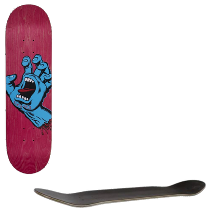 Santa Cruz Screaming Hand Skateboard Deck - Pink 7.8''
