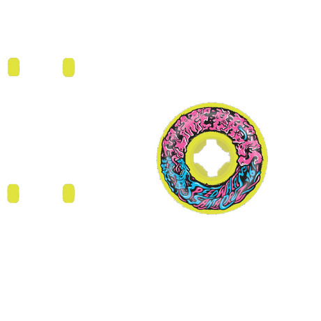 Santa Cruz Slime Balls Vomit Mini II 97a Skateboard Wheels - Yellow 54mm