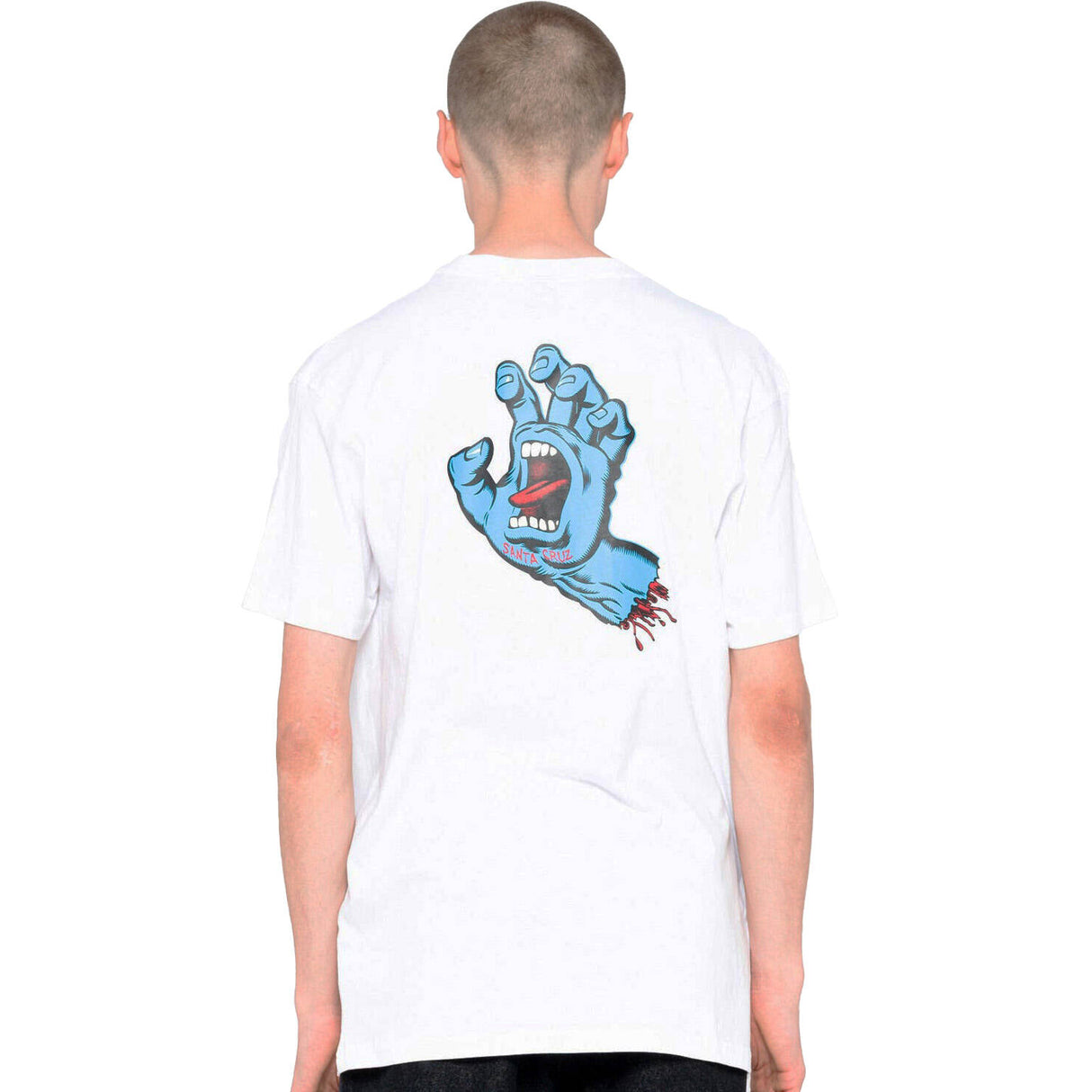 Santa Cruz Screaming Hand Chest T Shirt - White