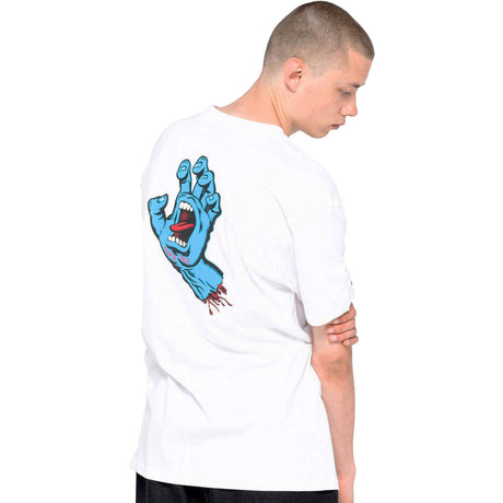 Santa Cruz Screaming Hand Chest T Shirt - White
