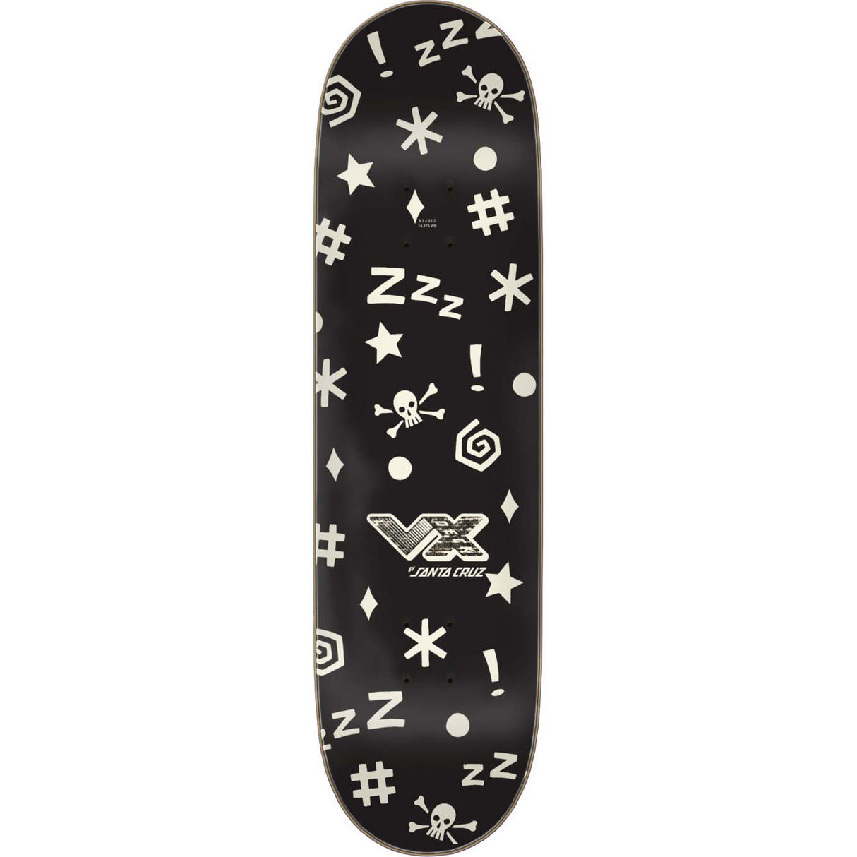 Santa Cruz VX Fever Dream Skateboard Deck - Wooten 8.5"
